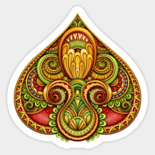 Decorative Pike, Ethnic Design Element Sticker